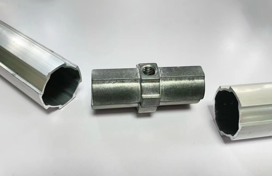 Industrial Metal Pipe Coupling Bidirectional Connection Round Zinc Alloy AL-14