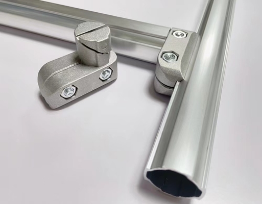 Silvery Aluminum Tube Connector Supporting Fixed ADC12 Flexible Elbow Joint