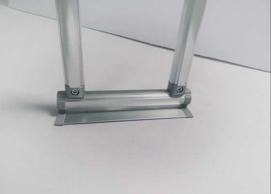 6063-T5 Material L-Shaped Baffle Round Tube  Silver White Diameter 28mm AL-L