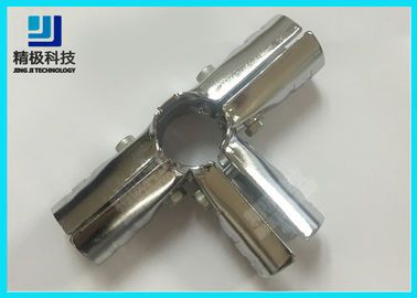 T Shape Vertical Metal Joint Chroming Connector For Industrial Stage HJ-3D