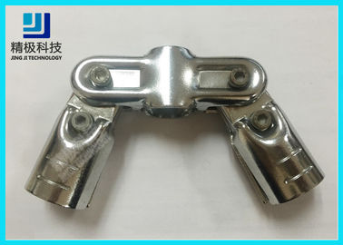 Double Angled Pivoting Joint Chrome Pipe Connectors For Capacity Flow Rack and Conveyor