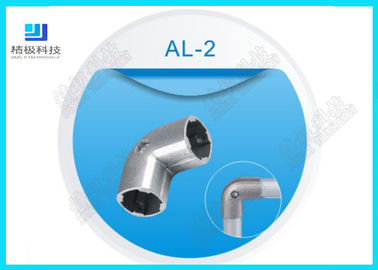 90 Degree Elbow Aluminum Pipe Joints , AL-2 Metal Tube Fittings Round Head Shape