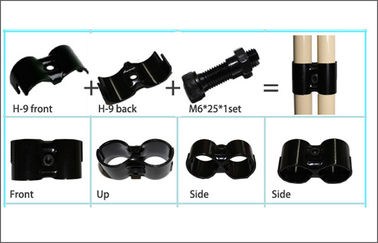 Glossy Chrome Plated Metal Joint Pipe Connector Parallel Pipe Joint System