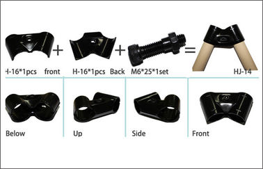 Plastic Coated Metal Pipe Connectors Dia 28mm , Galvanized Steel Pipe Fittings