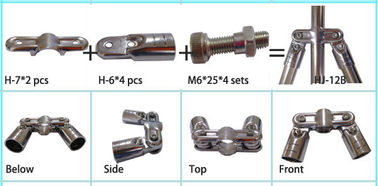 Eco - Friendly Chrome Pipe Connectors Dia 28mm Pipe Fittings Black
