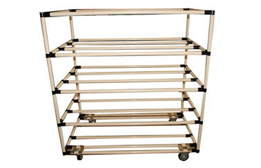 Flexible Glossy Steel Modular Pipe Rack 5 Tier Metal Shelving Flow Type