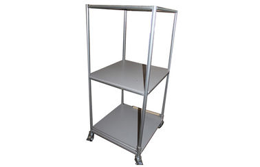 Industrial 2 Tier Caster Steel Pipe Rack By Aluminum Pipe And Pipe Joints