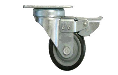 Medium Duty industrial fixed Swivel Caster Wheels 4 inch Top plate