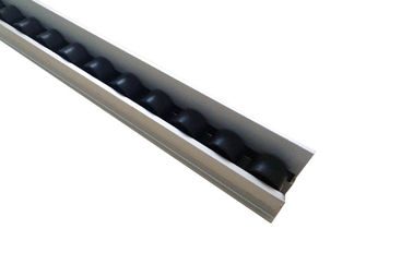 Aluminium Alloy Frame Sliding Roller Track With ESD Black Wheel and Aluminum Flange