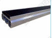Black Wheel 4000mm / Bar 50A Heavy Duty Roller Track For Trolley FIFO Shelves SGS