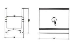 J-30 Profile AL-20 Aluminum Pipe Joints Die Casting