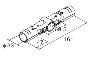 Black Coated Metal Pipe Joint For FIFO Racking System , 2.5mm Thickness SPCC Steel