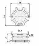 Industrial Aluminum Alloy Tube PVC Pipe Cover AL-26 OD 28mm Plastic Cap