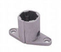 Aluminum Foot Cup Pipe Rack Fittings ISO9001 For 28mm Pipe