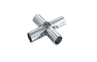 5 Way Plastic Coated Metal Pipe Connectors , 2.5mm Thickness Cold - Roll Steel Plate