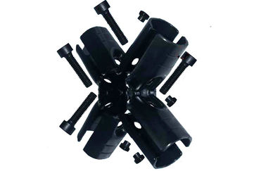 Steel Plated 5 Way Coated Metal Pipe Joint 2.3mm Thickness For Racking System