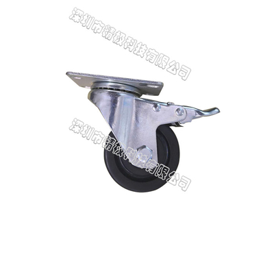 Anti Static ESD Swivel Caster Wheels Flat Bottom Double Brake