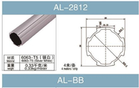 لوله آلومینیومی Dovetail قطر 28mm، ضخامت دیوار لوله 1.2mm مسطح نقره ای سفید AL-2812