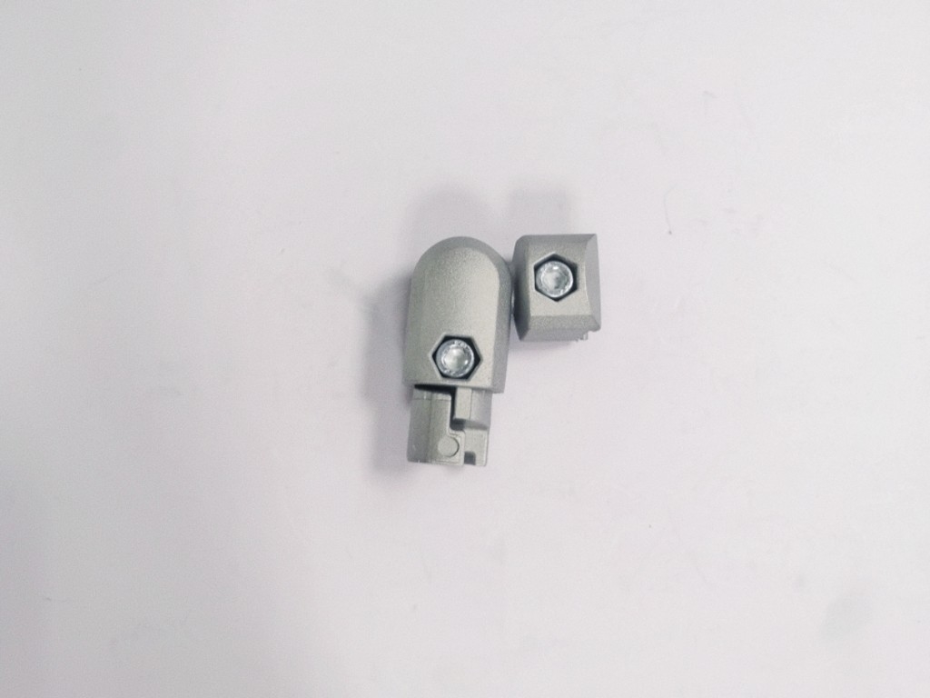 Connector Inner Cast Aluminum Pipe Fittings AL-10 180 Degree Free Rotation Silvery