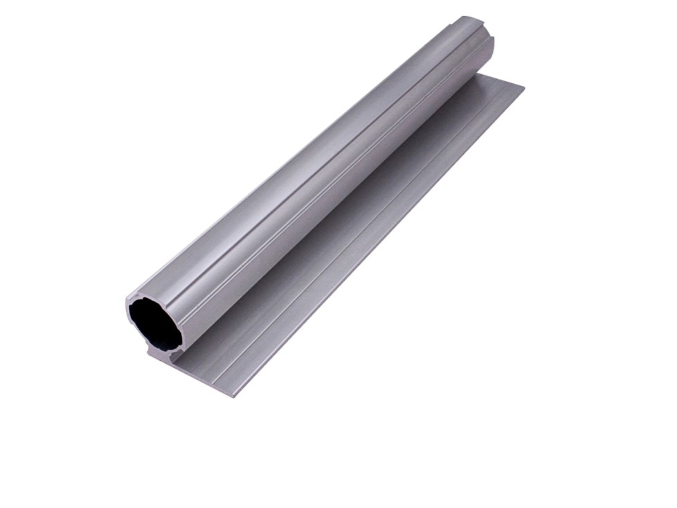 6063-T5 Material L-Shaped Baffle Round Tube  Silver White Diameter 28mm AL-L