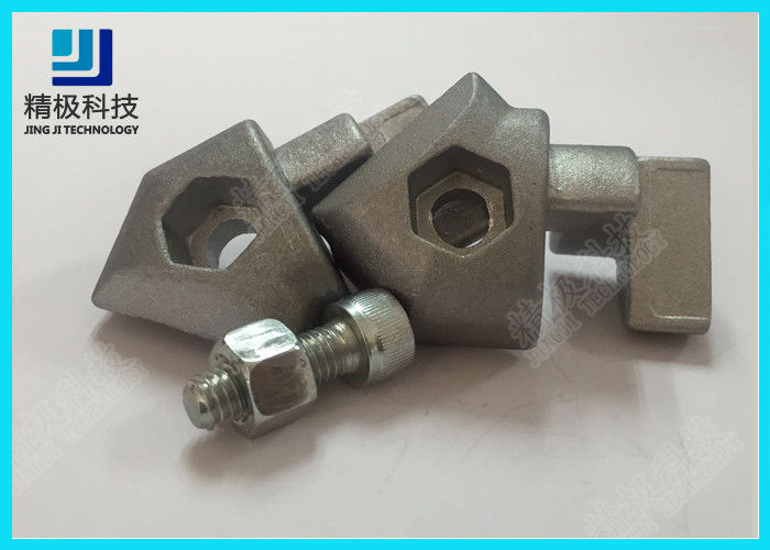 Single Side 45 Degree Inner Connector Aluminum Pipe Fittings Anodizing Silver AL-13