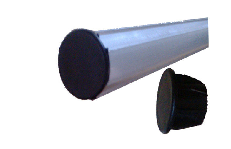 OD 28mm Male Aluminum Alloy Pipe Rack Fittings Black Top Cap