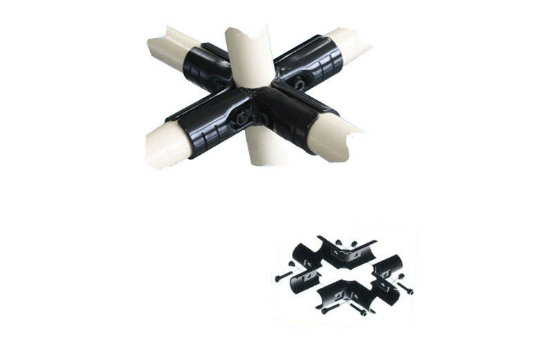 5 Way Plastic Coated Metal Pipe Connectors , 2.5mm Thickness Cold - Roll Steel Plate